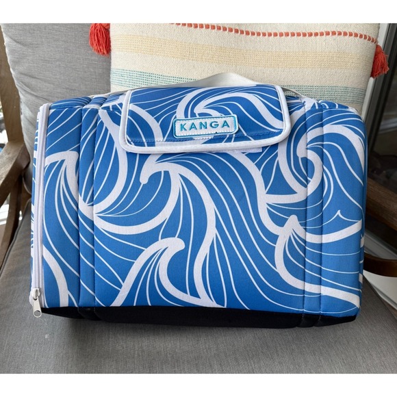 Kanga Other - Kanga 24-Pack Kase Mate Insulated Soft Beer Cooler Blue & White Wave Top Handle
